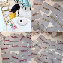 NIONIO STUDIO imported flash cloth childrens English letter name hairpin custom flash cloth letter headband