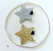 NIONIO STUDIO Korea imported bright and sparkling handmade stars childrens hairpin large