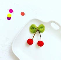 NIONIO STUDIO Spain imported handmade wool felt poke music cherry hairpin bun YO same style