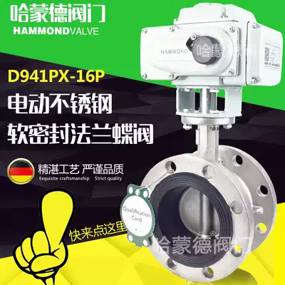 Electric stainless steel 304 double soft sealing butterfly valve DN50 65 80 100 125 150 20