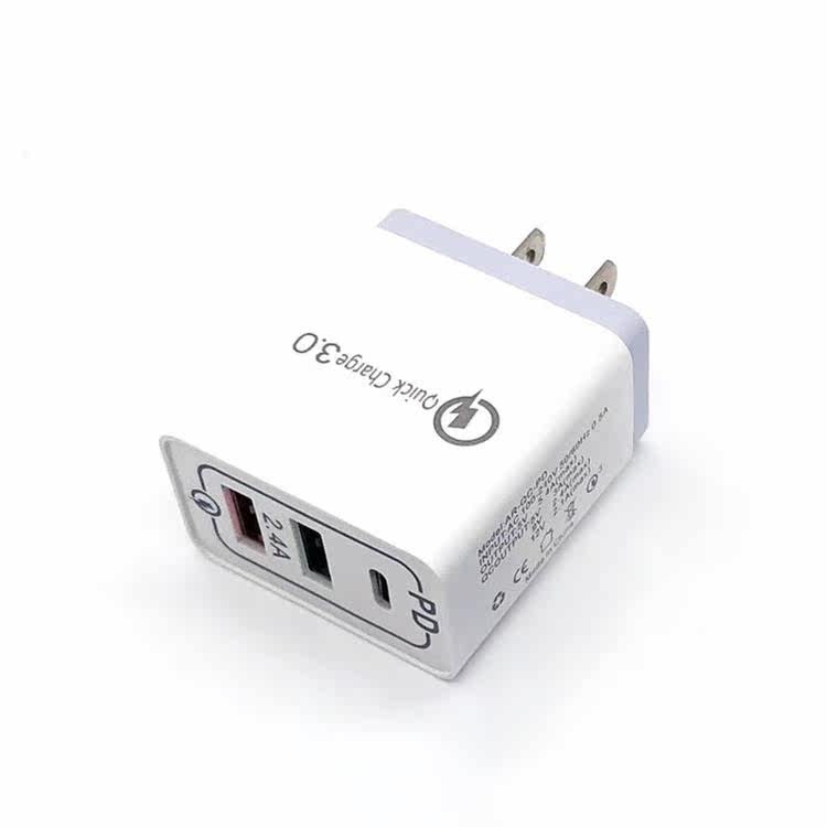 QC3 0 quick-charging PDUSB charging wire instrumental TYPE Double U charging head fast multiple-mouth charging head apple Android 18W