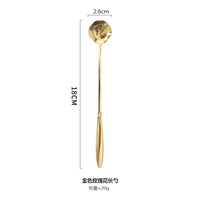 18 см титановой длинной ручки ложек-розы