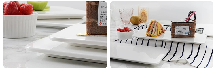 Gạch thức ăn phương tây phẳng bàn nướng tấm vuông tấm bánh hình chữ nhật phẳng tấm Nhật Bản phong cách tấm sushi tấm dĩa nhỏ