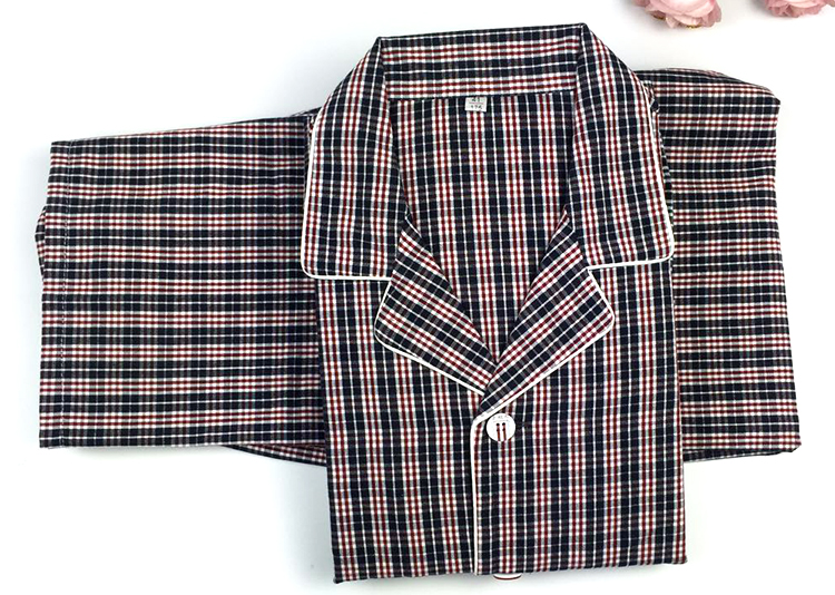 Mùa xuân và mùa thu mới nam và nữ cũ đồ ngủ cotton thô dài tay cotton phục vụ phù hợp với nhiều màu đồ lửng mặc nhà