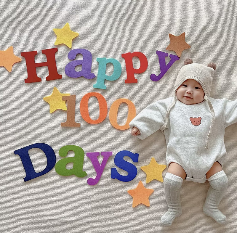 Baby Photography Backdrop Cloth, Baby's 100-Day Full Month Photo Props, Photography Props for 100-Day Birthday Background