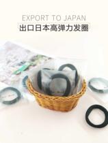 Selected simple black hair ties Korean hair accessories rubber bands hair ropes high elasticity independent packaging seamless