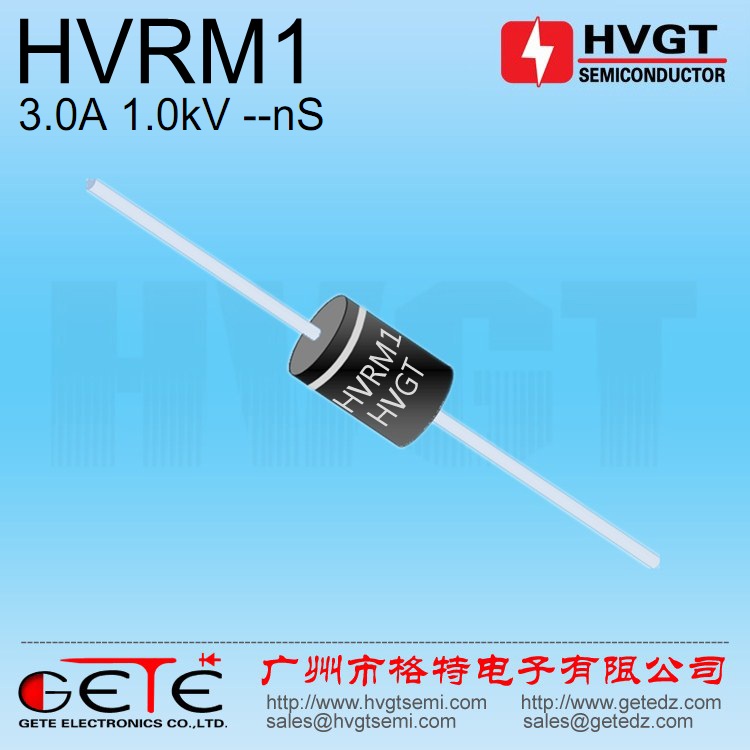 Original HVGT high voltage rectifier diode HVRM1 high current low frequency 3A 1kV industrial rectifier