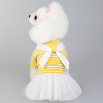Pooch summer clothes cute summer thin princess white dresses small neckline dresses dress with dress boometeddy