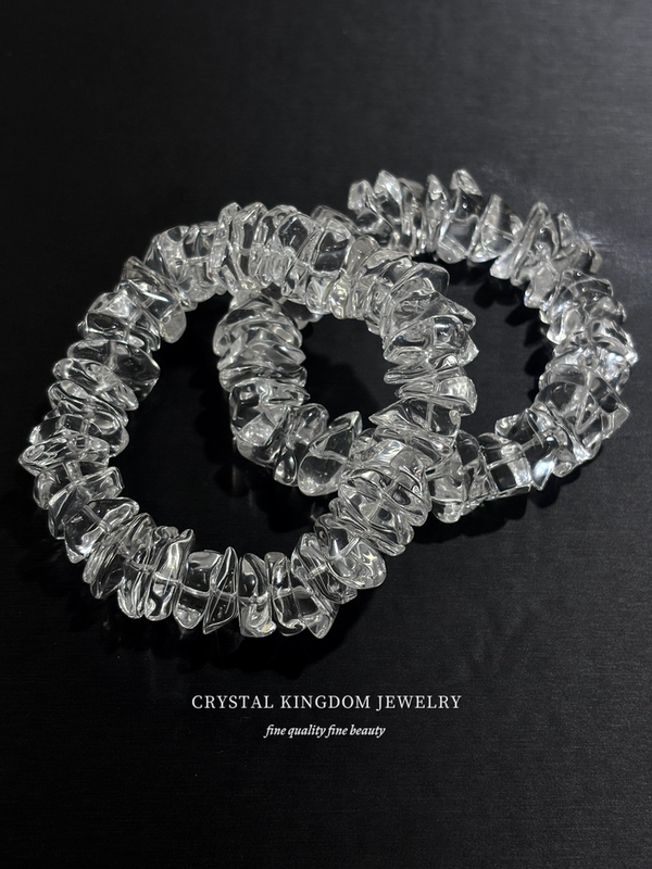 Nearly Pure Natural White Crystal Crushed Ice Bracelet, Large Ice Cube Super Shiny Crushed Stone Bracelet, DIY Cultural Play, Couple Gift Nearly Pure Natural White Crystal Crushed Ice Bracelet, Large Ice Cube Super Shiny Crushed Stone Bracelet, DIY Cultural Play, Couple Gift