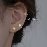 Серебряный браслет, маленькие золотые серьги