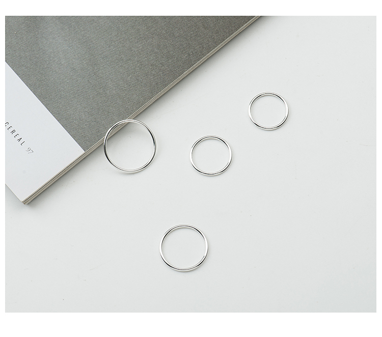 S925 sterling bạc trơn nhẫn nhẫn ngón tay nhỏ đuôi cho nam và nữ ngón trỏ nhẫn phiên bản Hàn Quốc của đồ trang sức cá tính học sinh đơn giản nhẫn kim cương nam