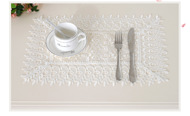 Thái thêu Châu Âu ren pad vải cách ly mat vuông bàn ăn bát Phương Tây chống nóng pad hiện đại nhỏ gọn