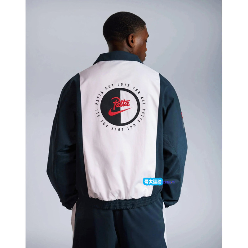 Nike Patta Co-Branded Embroidered Logo Sports Casual Retro Loose American-Style Jacket Hj0713-458 Nike Patta Co-Branded Embroidered Logo Sports Casual Retro Loose American-Style Jacket Hj0713-458