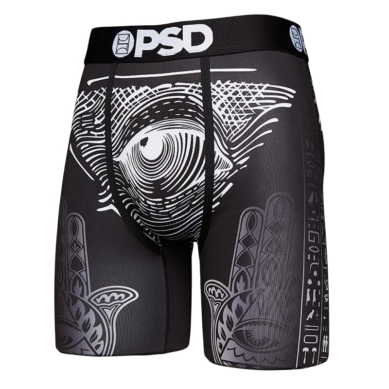 Psd American Graffiti Basketball Sports Shorts Boxer Briefs Men's Hip-Hop Underwear Trendy Tight Elastic Boxer Briefs