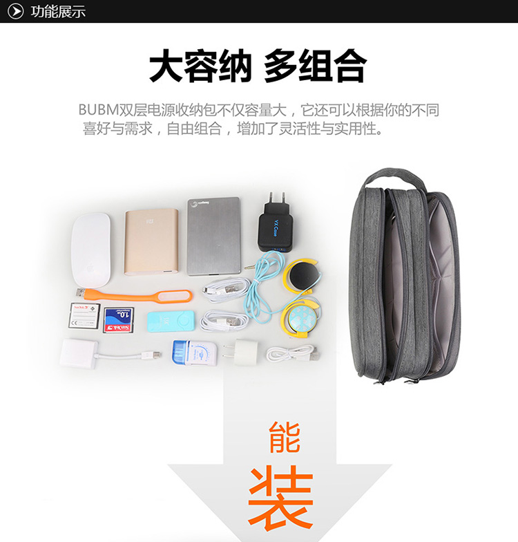 gói bubm dòng dữ liệu ống kính máy ảnh tai nghe nhà ở dây điện đa chức năng phụ kiện kỹ thuật số cầm tay reel Bag - Lưu trữ cho sản phẩm kỹ thuật số đựng tai nghe