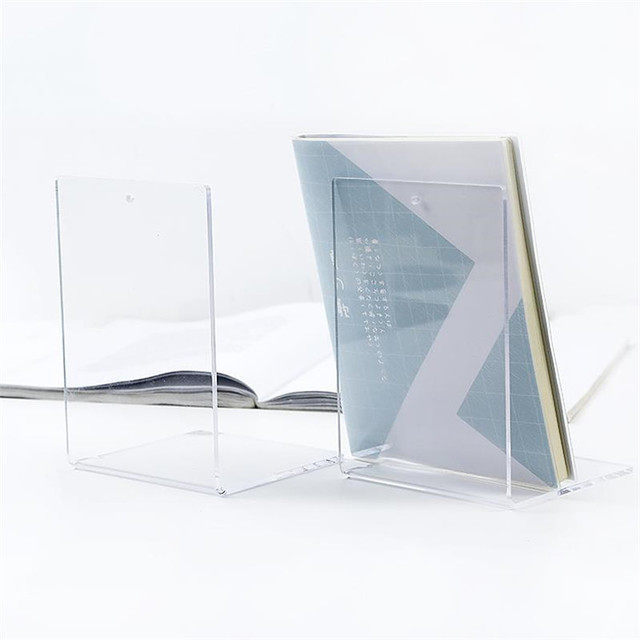 Japanese-style minimalist acrylic transparent book stand bookshelf bookshelf creative student bookshelf desktop clipper book by book baffle