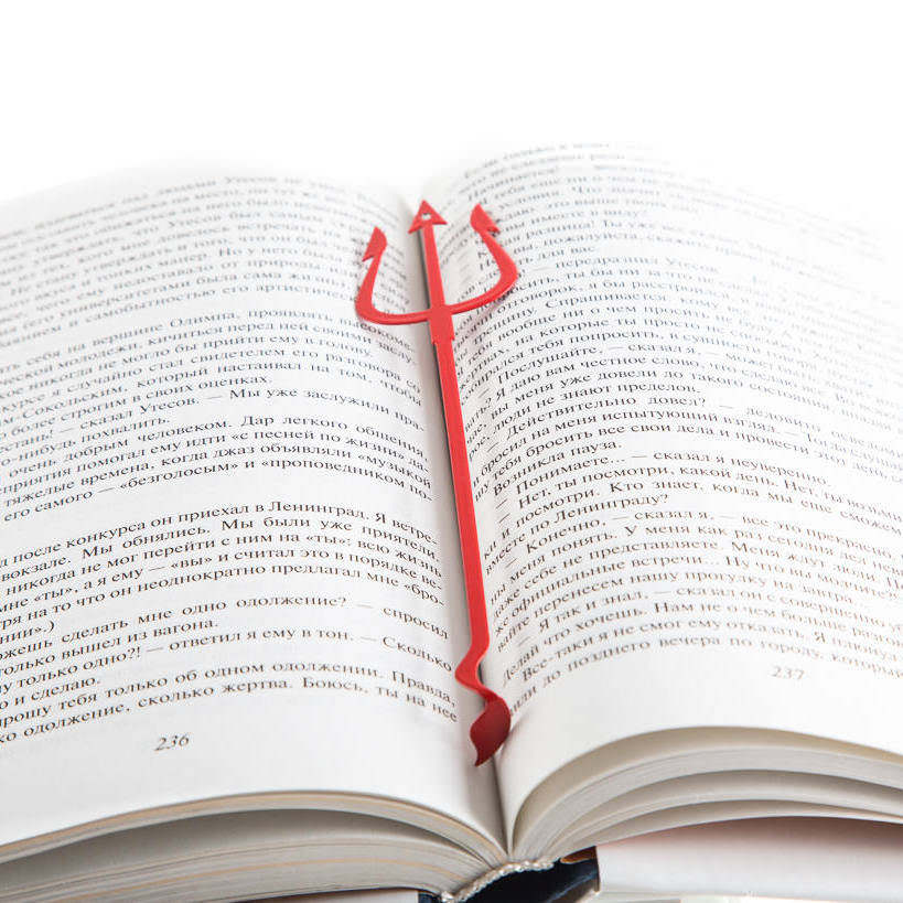Ukraine Dmitriy Petty Devil Red Art Metal Bookmark Trident Creative Gift