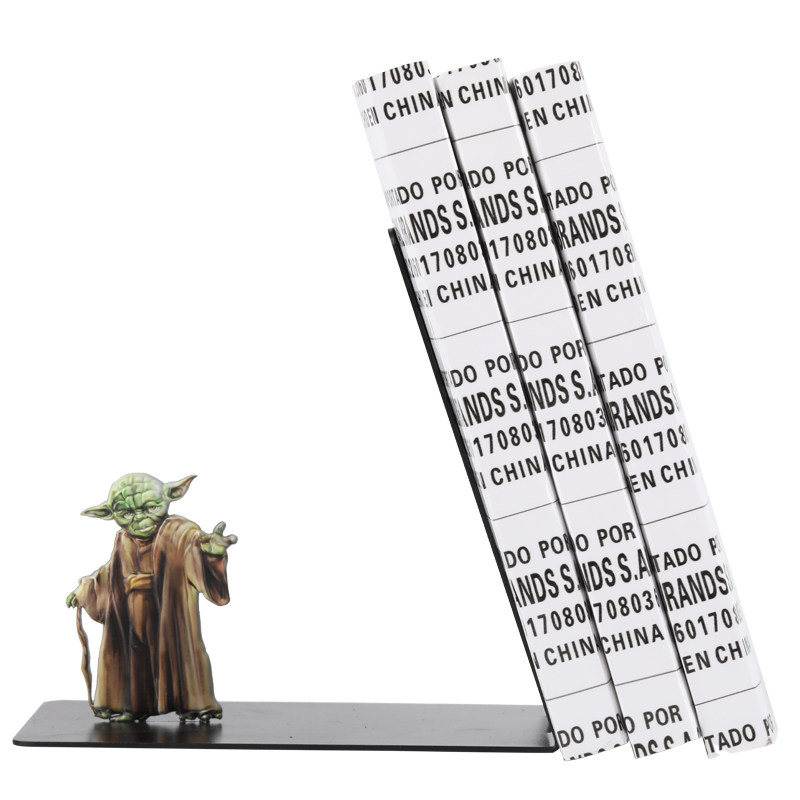 Star Wars Yoda creative storage desktop iron book stand bookend book by bookshelf stand book clip bookend decoration