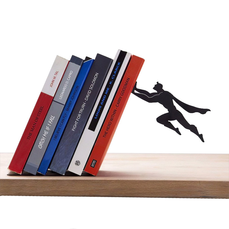 Creative Superman Bookshelf Bookstand Bookstand Bookstand Stand Shelf Student Books Storage Bookshelf Desktop Bookshift Art Ornaments
