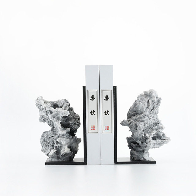 Chinese Living Room Creative Fake Mountain Office Desktop Book Stand Book Stand Clip Bookware Book Bezel Process Gift Hem Accessories House Decoration Pendulum