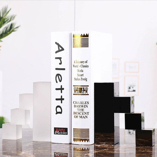 Nordic living room Creative modern simple book stand Book holder Office study wine cabinet Home decoration small ornaments