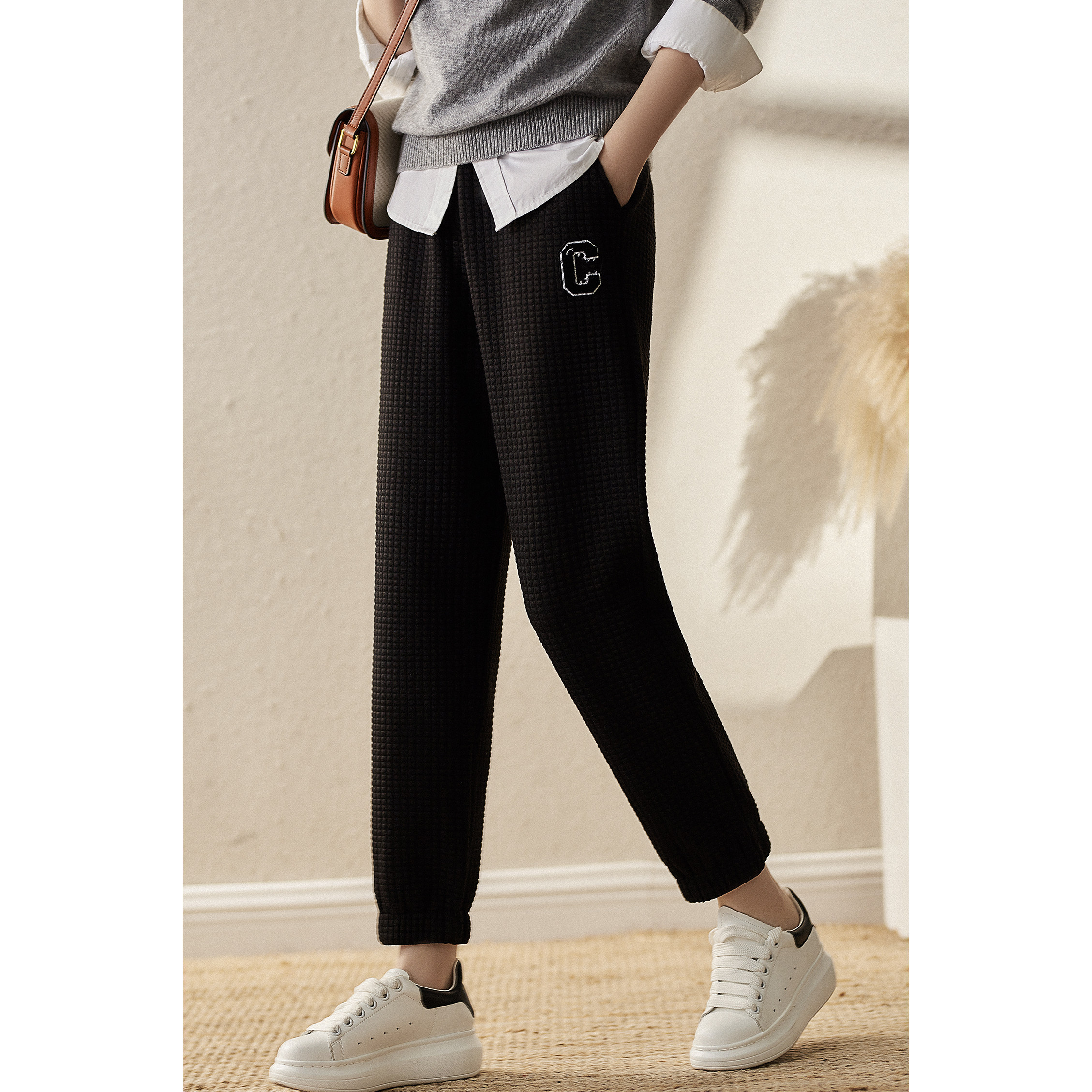 Strange Waffg Muscular Hairstyle Trendy Casual Tightness Tightness Pants Women Youth Weight Loss ELKZ46202