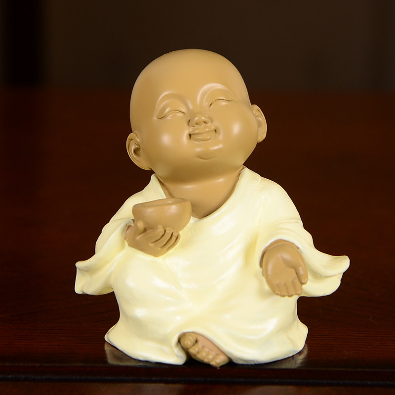 Iron Pills Stone Handcrafted Small Monks small monk Pendulum Pieces A Zen book Room On-board Bedroom Zen office Courtesy Office