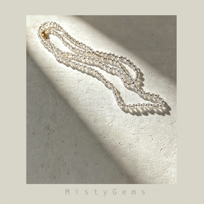 【Mg】Modern Minimalist Series·Mancuan Bingyu·Natural White Crystal Extra Long 155cm Multifunctional Necklace 【Mg】Modern Minimalist Series·Mancuan Bingyu·Natural White Crystal Extra Long 155cm Multifunctional Necklace