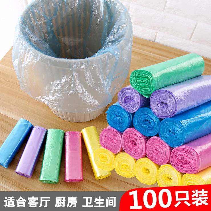 Home garbage bag plate bag plate bag roll home kitchen dressing room living room disposable black garbage bag