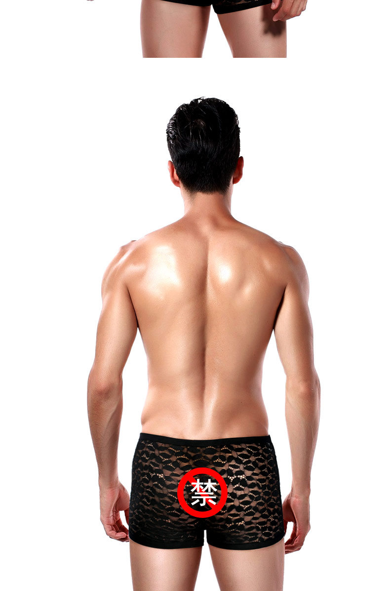 Vibrant Dragon Quần lót ren nam Túi xách nam trong suốt Quần short lưới Boxer Quần short phối cảnh mỏng Đồ lót gợi cảm sip cotton cao cấp