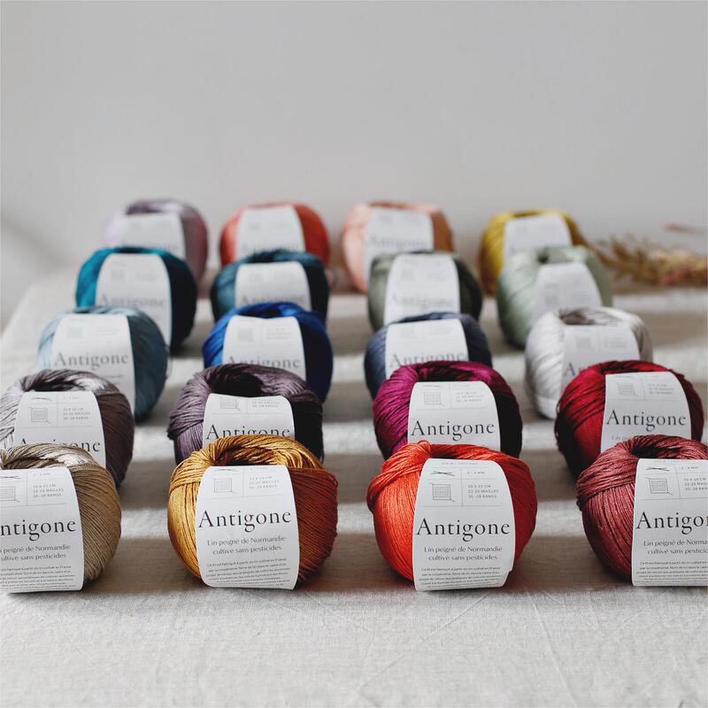Southern French Rainbow Normandy Linen Yarn Antigone De Rerum Natura ± 260m /100G