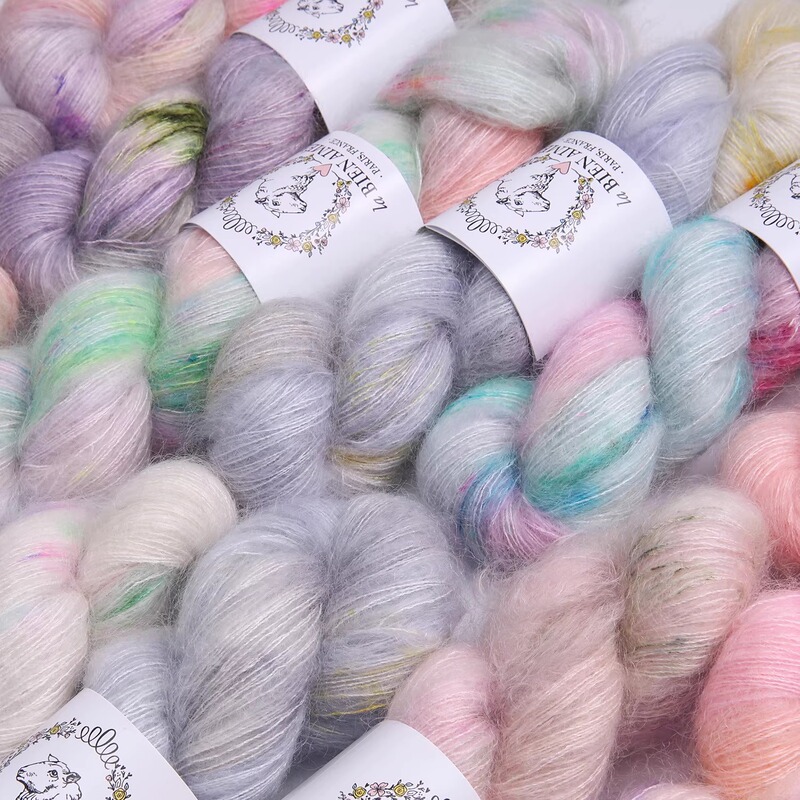 Lba French Hand-Dyed Yarn New Mohair Soyeux ± 420m /50 Grams Page 2