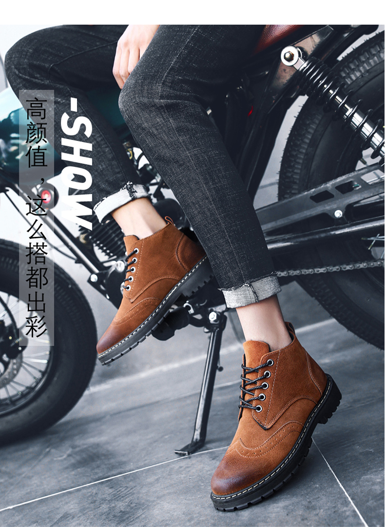 Martin ủng nam giày bốt quân đội trong tuyết giúp dụng cụ khởi động sa mạc nam mùa thu cao để giúp giày nam ngắn giầy lười nam hàng hiệu