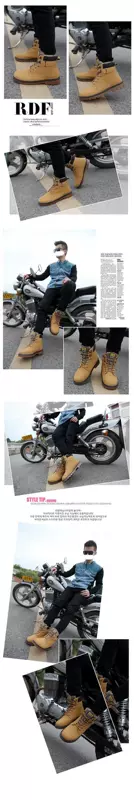 Giày tuyết mùa đông cho nam Giày bốt ngắn Giày nam ấm áp cộng với giày nhung mùa đông trẻ trung giản dị giúp giày cotton mùa đông 2016