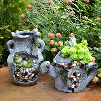 Outdoor Creative Lawn Decorations Villa Landscaped Courtyard House Snail Sculpture Garden Microscape Flower Pots Pendulum