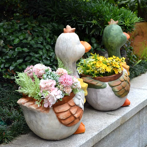 Мультяшный дорожный цветочный горшок, креативная вилла для детского сада, утка