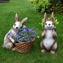 Outdoor rabbit animal flower pot Villa garden courtyard layout Garden landscape Creative American Balcony decorative ornaments