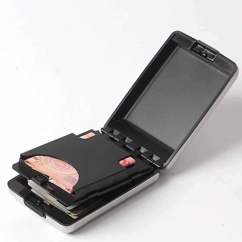 Pitoteng thông tin chống RFID / NFC bị đánh cắp gói thẻ kim loại dành cho nam và nữ bằng nhôm ví đa năng - Chủ thẻ ví nam cao cấp