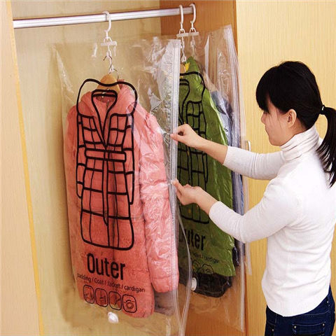  Hanging New Vacuum Compression Bag Home Compression Bag Hanging Clothes Style Cashier Bag Compressible Vacuum Cashier Bag Hang
