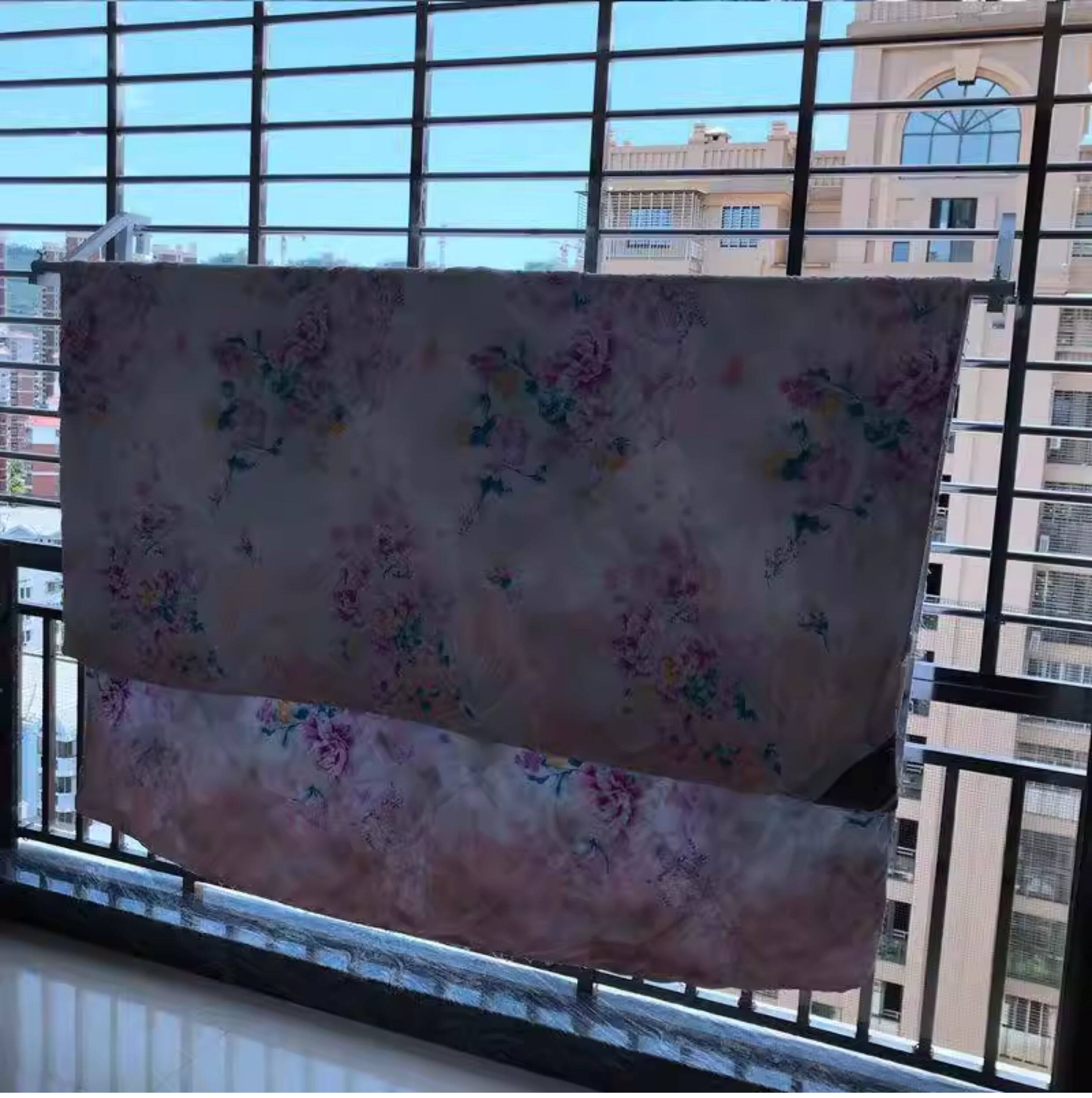 Балкон стойки .实用新品阳台防盗网窗户挂式室内外专用免打孔晾衣架晾衣杆可拆 Totem