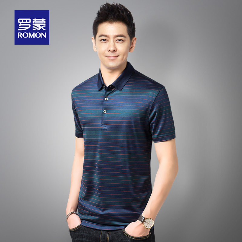 Lomond T-shirt nam ngắn tay áo 2020 mùa hè dâu mỏng lụa mùa hè váy Polo shirt mới giản dị khí đẹp trai thủy triều