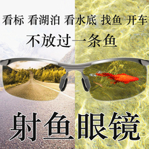 Day and night dual-use sunglasses photosensitive discoloration night vision polarized sunglasses men fishing to see underwater to see drift driving special