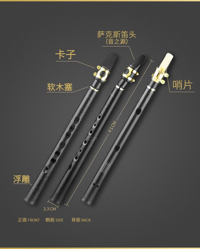 8 lỗ nhỏ sa: saxophone mini E-Flat alto sậy trẻ em người lớn mới bắt đầu nhạc cụ chuyên nghiệp đích thực - Nhạc cụ phương Tây trống đoàn đội