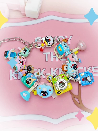 Чистая рука, раскрашенная вручную, бисера, бисера, изделия из бисера, пингвин, снижение давления пингвина DIY ручные аксессуары ниша украшения