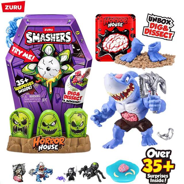 Zuru burst boy horror house surprise coffin tomb prank box surprise blind box dinosaur toy boy genuine free shipping