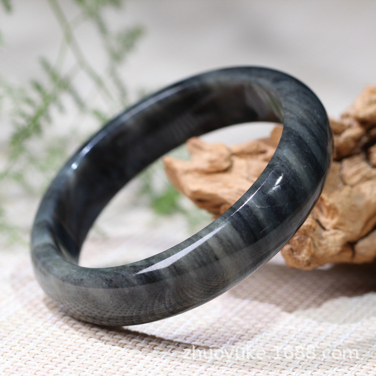 Jade Bracelet Manufacturer Natural Black and White Jade Bracelet New Style Ink Painting Bracelet Promotional Gift