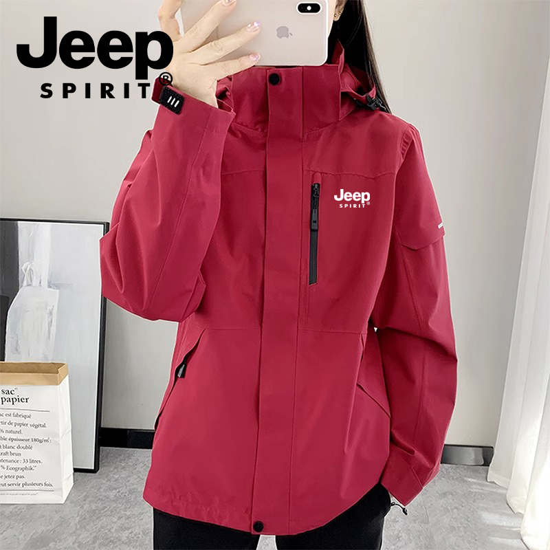 Jeep Jeep Three-In-One Detachable Jacket for Women 2026 New Autumn and Winter Windproof and Waterproof Jacket Jeep Jeep Three-In-One Detachable Jacket for Women 2026 New Autumn and Winter Windproof and Waterproof Jacket