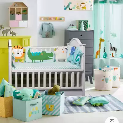 ins Baby bed bed circumference Baby cute cotton bed circumference Children's bed guardrail fence Anti-collision bed cushion Animal cushion