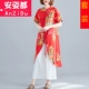 Mùa hè 2019 phong cách dân tộc mới của phụ nữ áo sơ mi hoa ngắn tay của phụ nữ retro áo sơ mi dài giữa lỏng lẻo vải cotton và vải lanh - Áo sơ mi