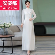 Dịch vụ trà nữ mùa xuân Zen Zen retro đầm 2019 kiểu mới Trung Quốc cải tiến váy sườn xám - Sản phẩm HOT